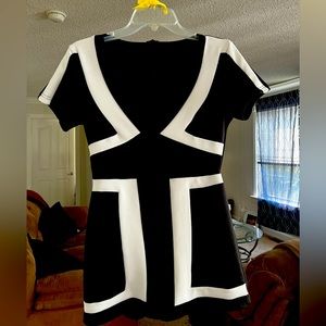 Black & white shorts romper